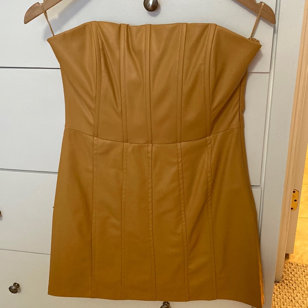 Faux leather Zara mini dress - Medium - NWT